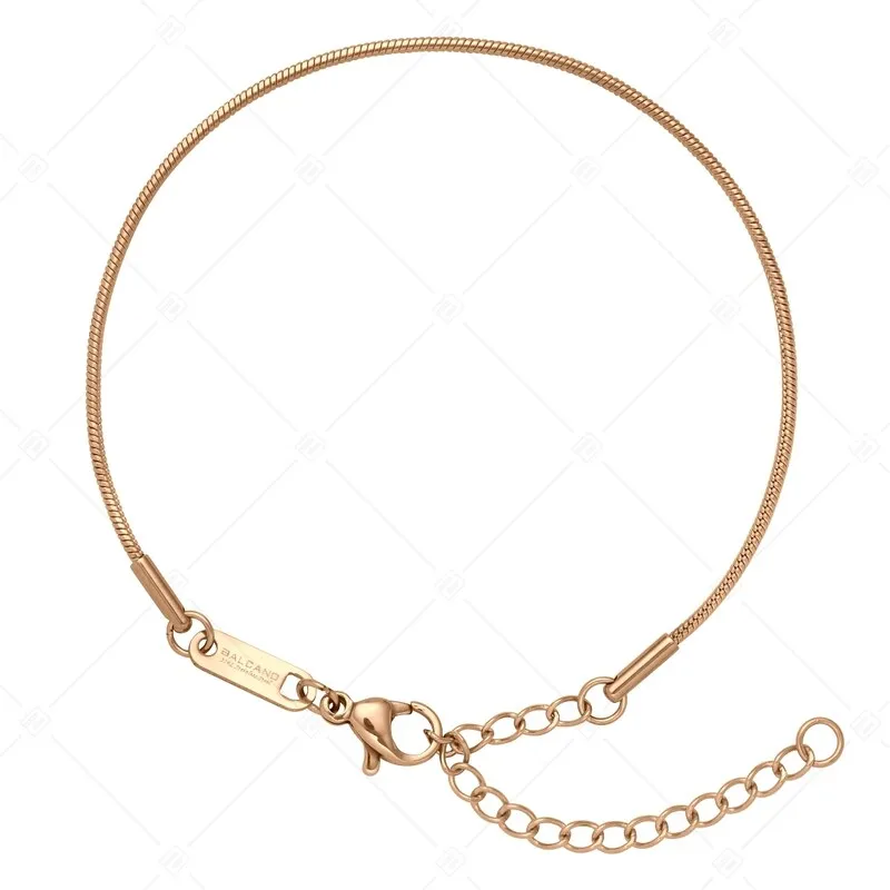 BALCANO - Snake / Edelstahl Schlangenkette-Armband mit 18K Roségold Beschichtung - 1,2 mm