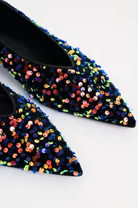 Ballerina mit Pailetten in Multicolor