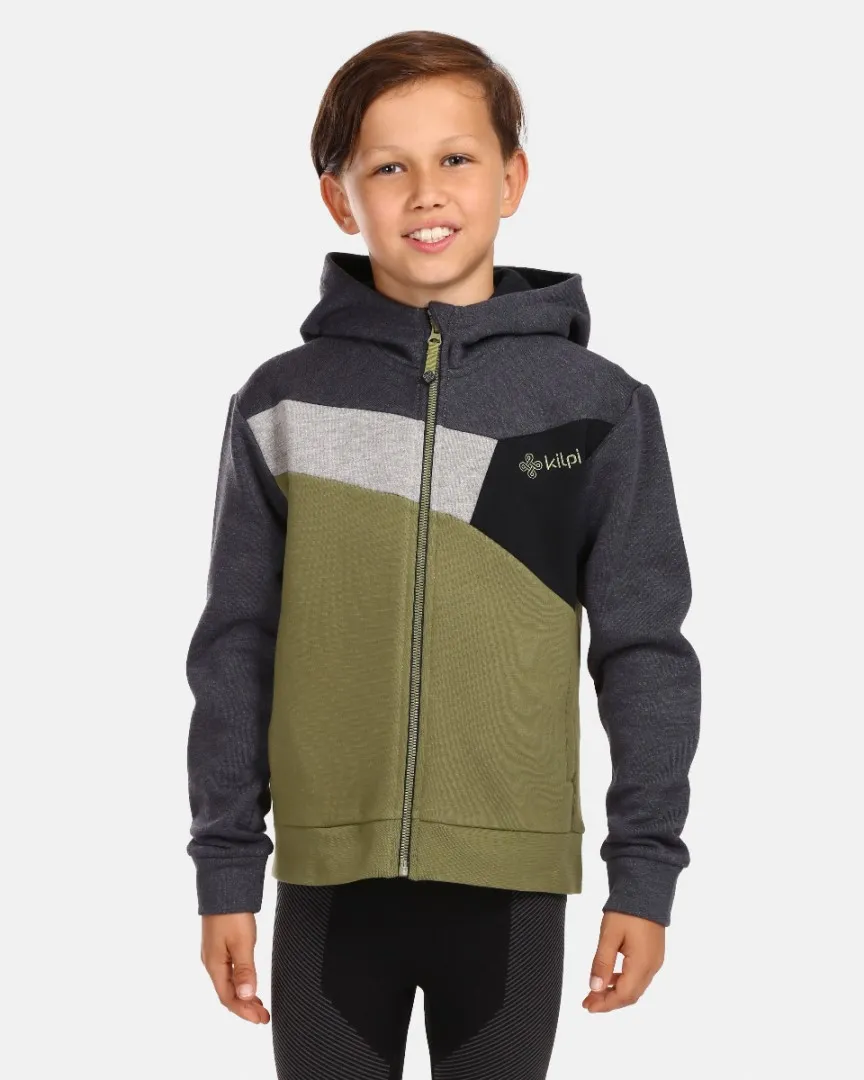 Baumwoll-Sweatshirt für Jungen Kilpi PREDA-JB grün 122-128