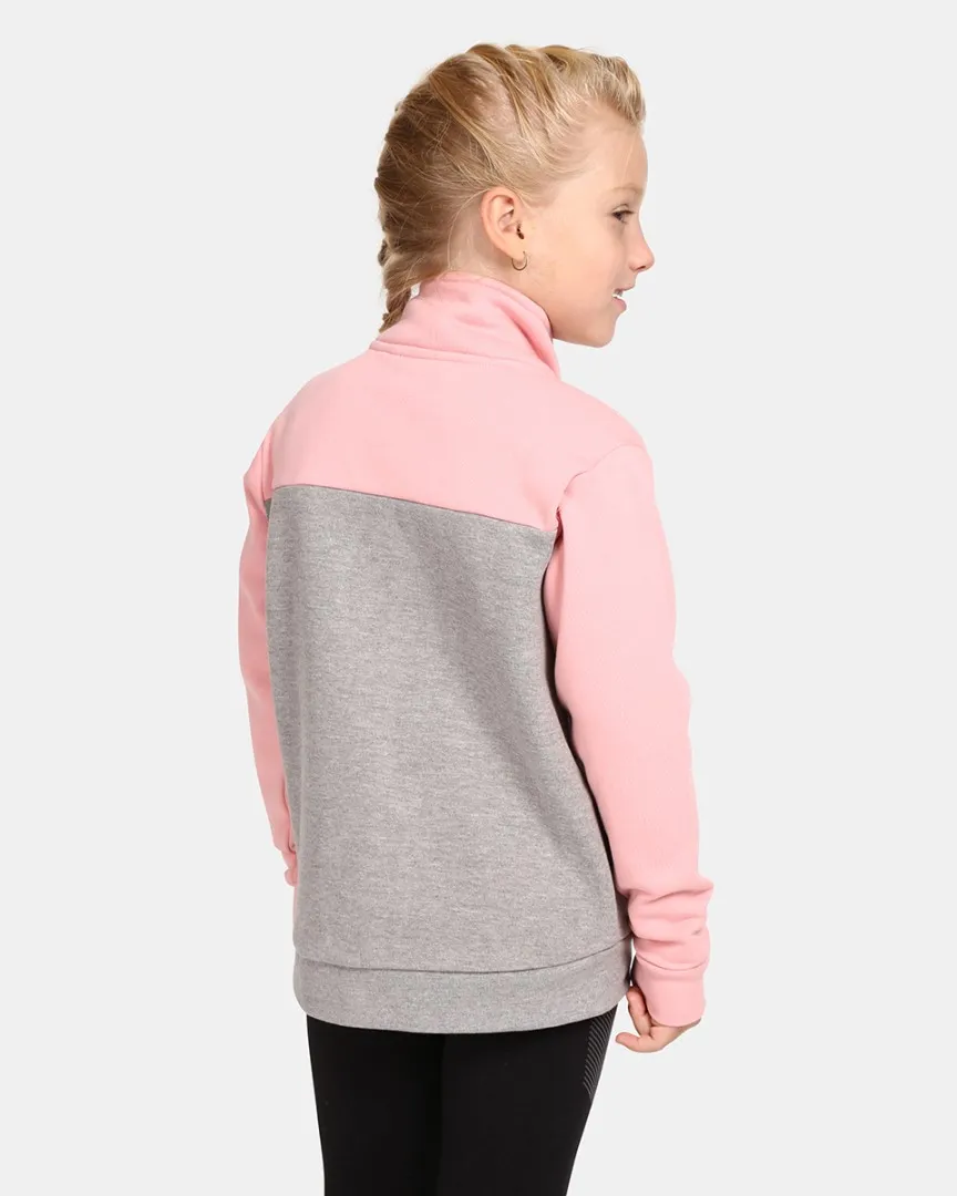 Baumwoll-Sweatshirt für Mädchen Kilpi HALI-JG hellrosa 134-140