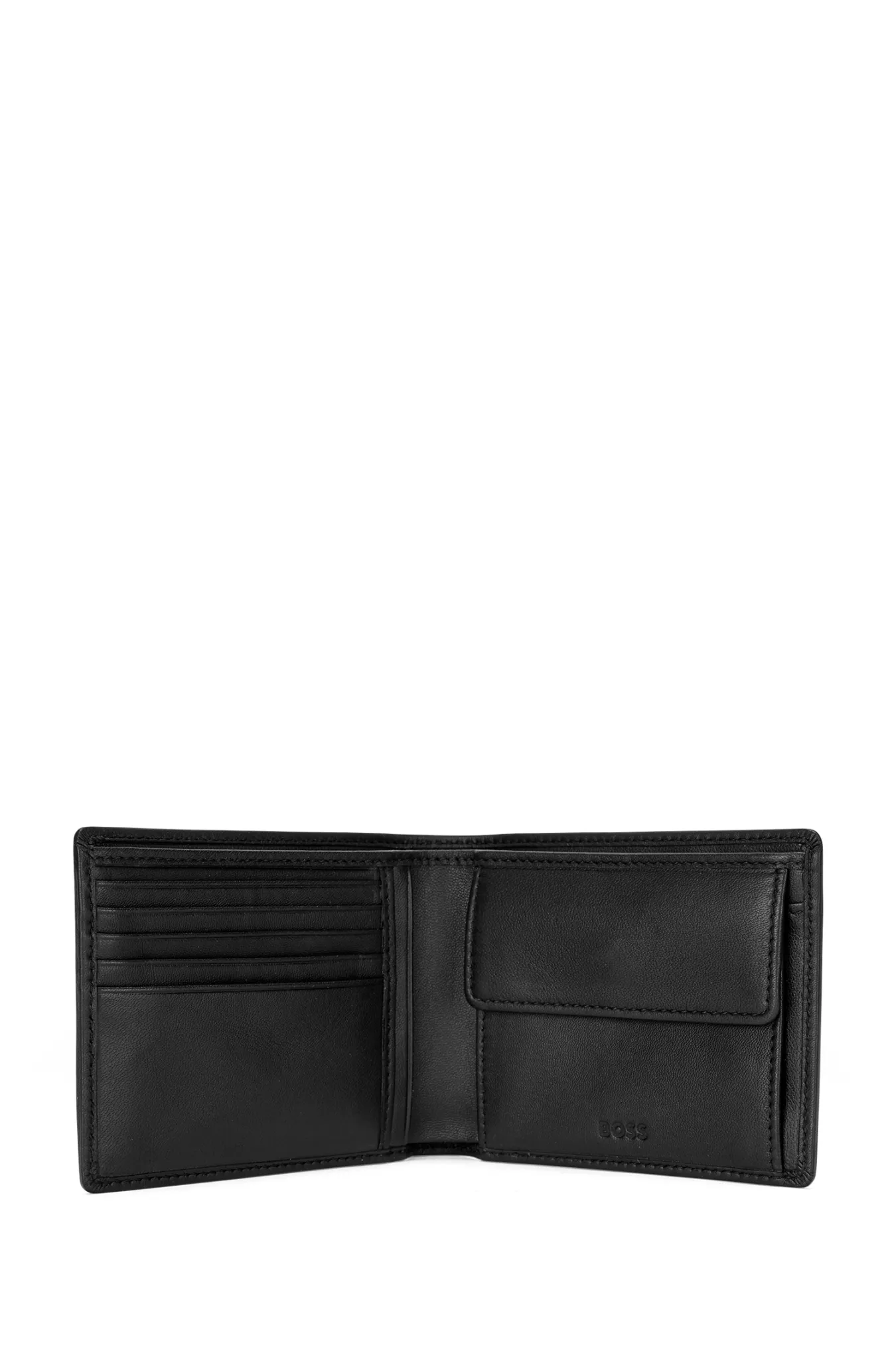 BOSS KLAPP-GELDBÖRSE AUS LEDER MIT MÜNZFACH UND LOGO-PRÄGUNG 10682878
