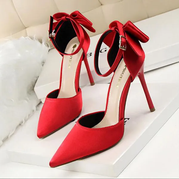 Bowknot Stiletto Heels High Heels Schuhe