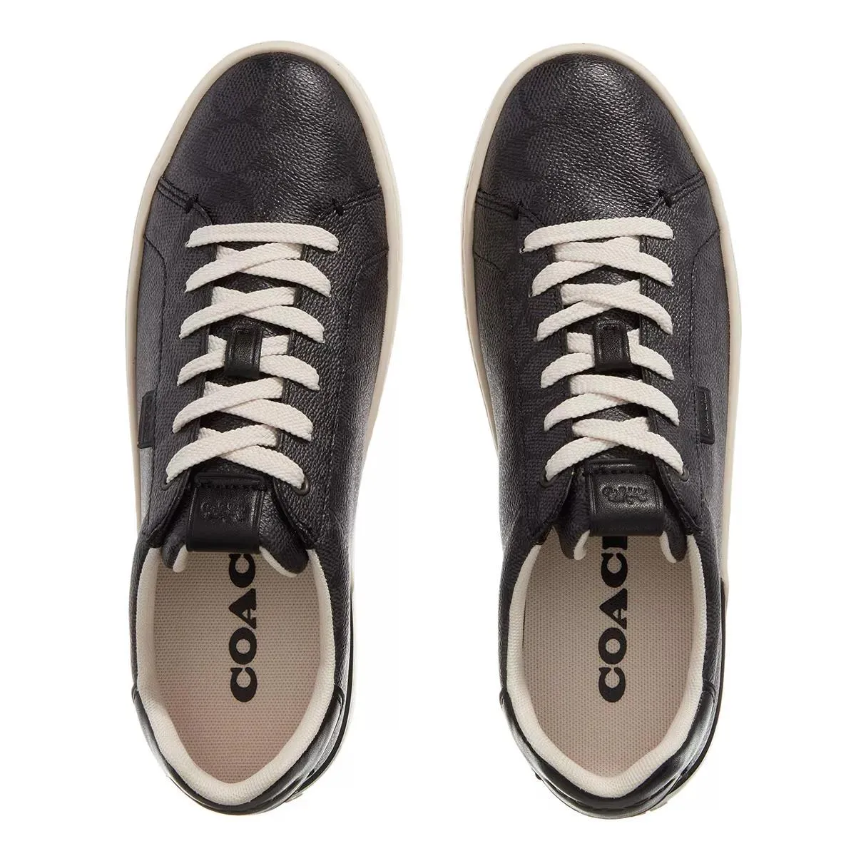   Coach  Lowline Coated Canvas Charcoal/Black  Low-Top Sneaker 