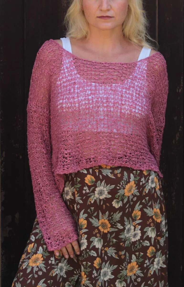Damen Strickpullover Altrosa “Mermaid”