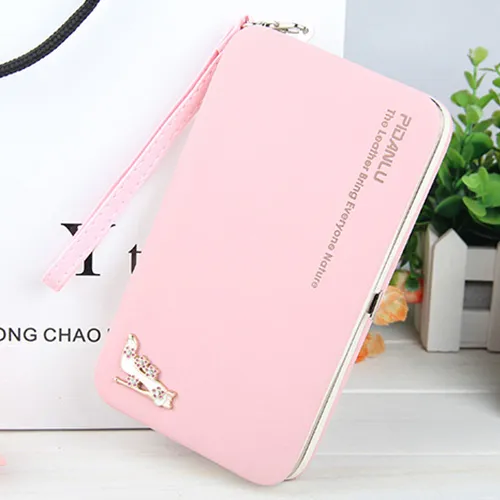 Elegant Letters Printed Heels Wallet For Women