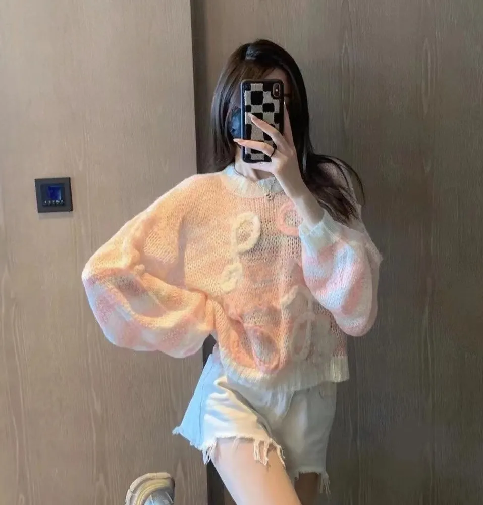 Frauen Designer Strickpullover rein weiß ärmellose Pullover Brief Strickte Blütentank -Top Lazy Jacquard Lose Pullover T -Shirts