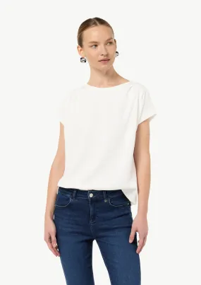 Gerafftes T-Shirt aus Scuba