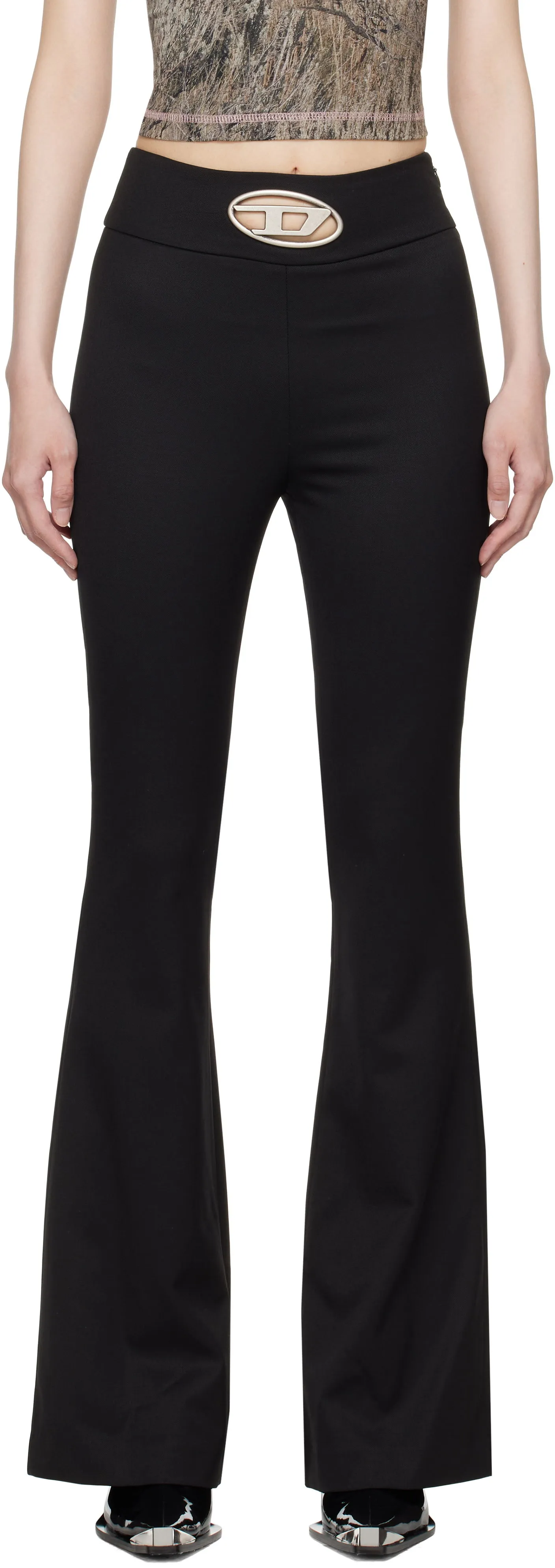 Hose Diesel Black P-Erseus Flare Trousers A14390 0PHAL