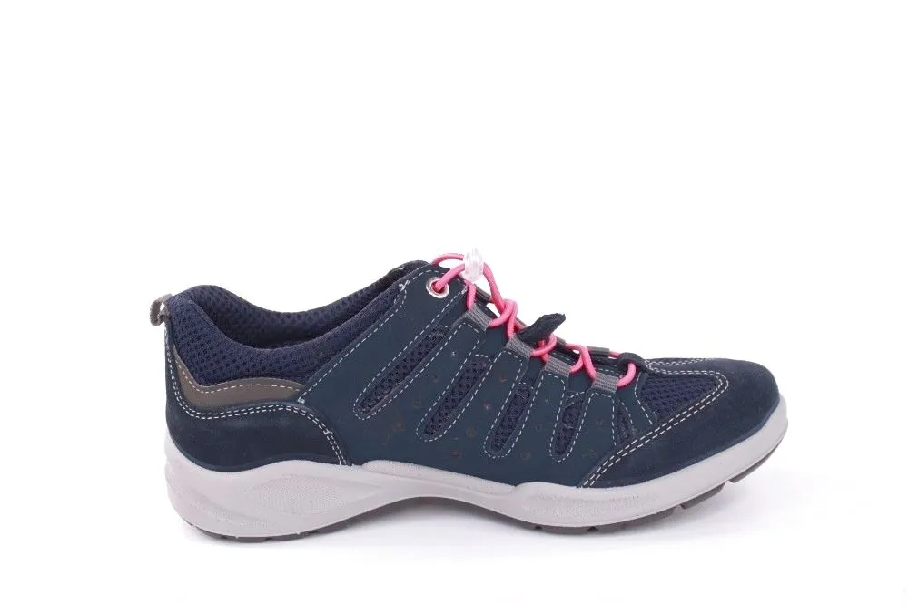 IMAC Damen Halbschuh Wanderschuh Schnellschnürung blau grau S12 156650