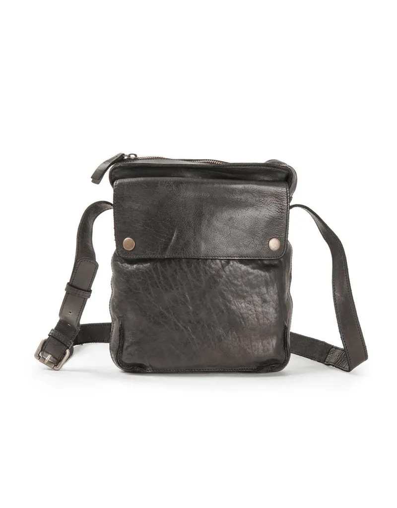 Kompakte Washed Leder Schultertasche  