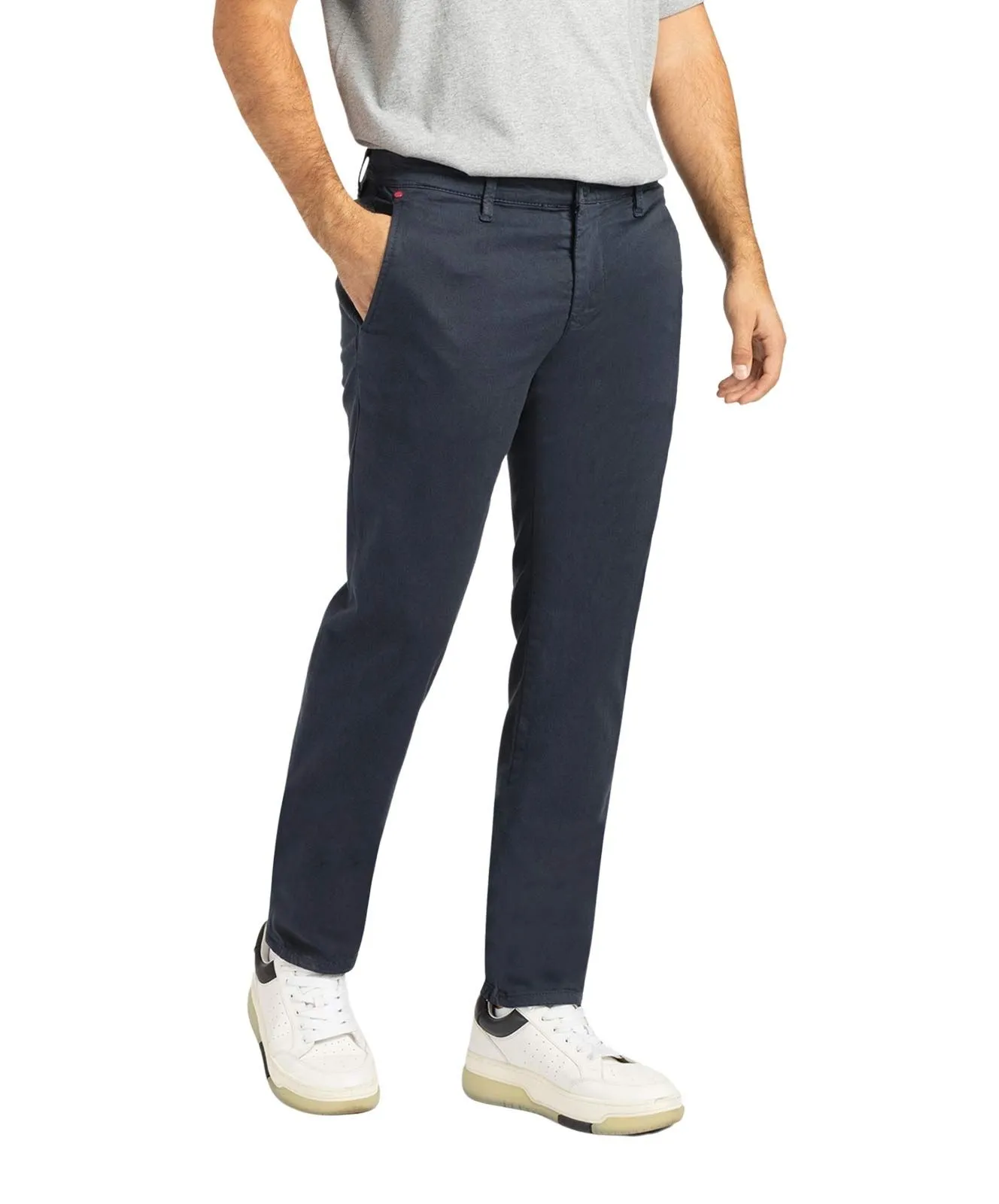 MAC Drivers Pants mit dehnbaren Bund in blauer Optik