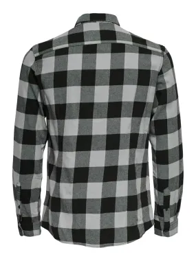 Only & Sons Slim Fit Hemd 'Gudmund' in Hellgrau