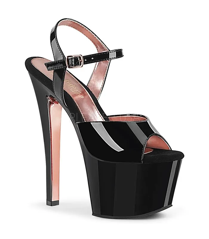 Plateau High  Heels SKY-309TT - Schwarz/Rosé Gold online günstig kaufen