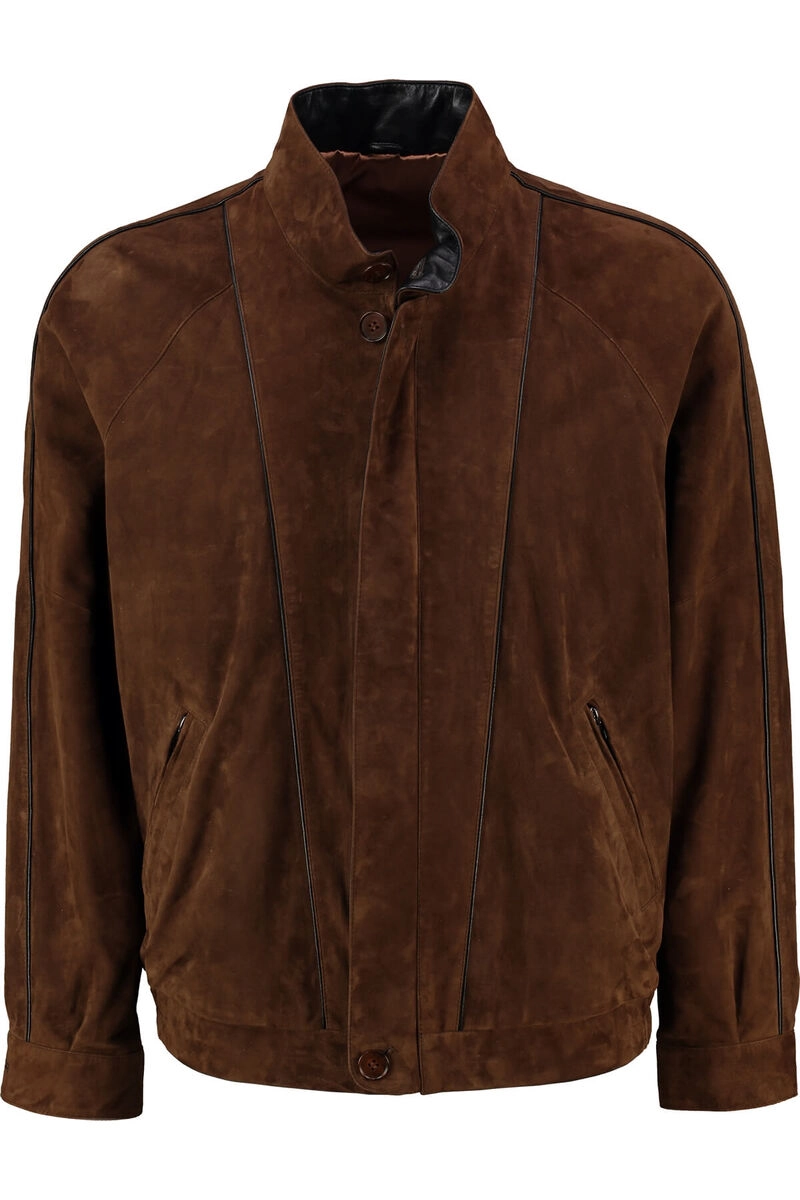 POLAR LEATHER Leder-Blouson braun  edelstes Ziegenveloursleder