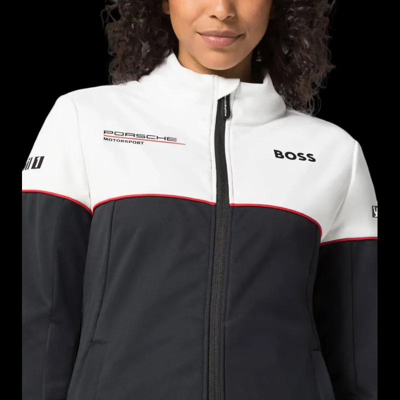 Porsche Motorsport Jacke BOSS Softshell Jacke schwarz / weiß WAP4360P0MS - Damen