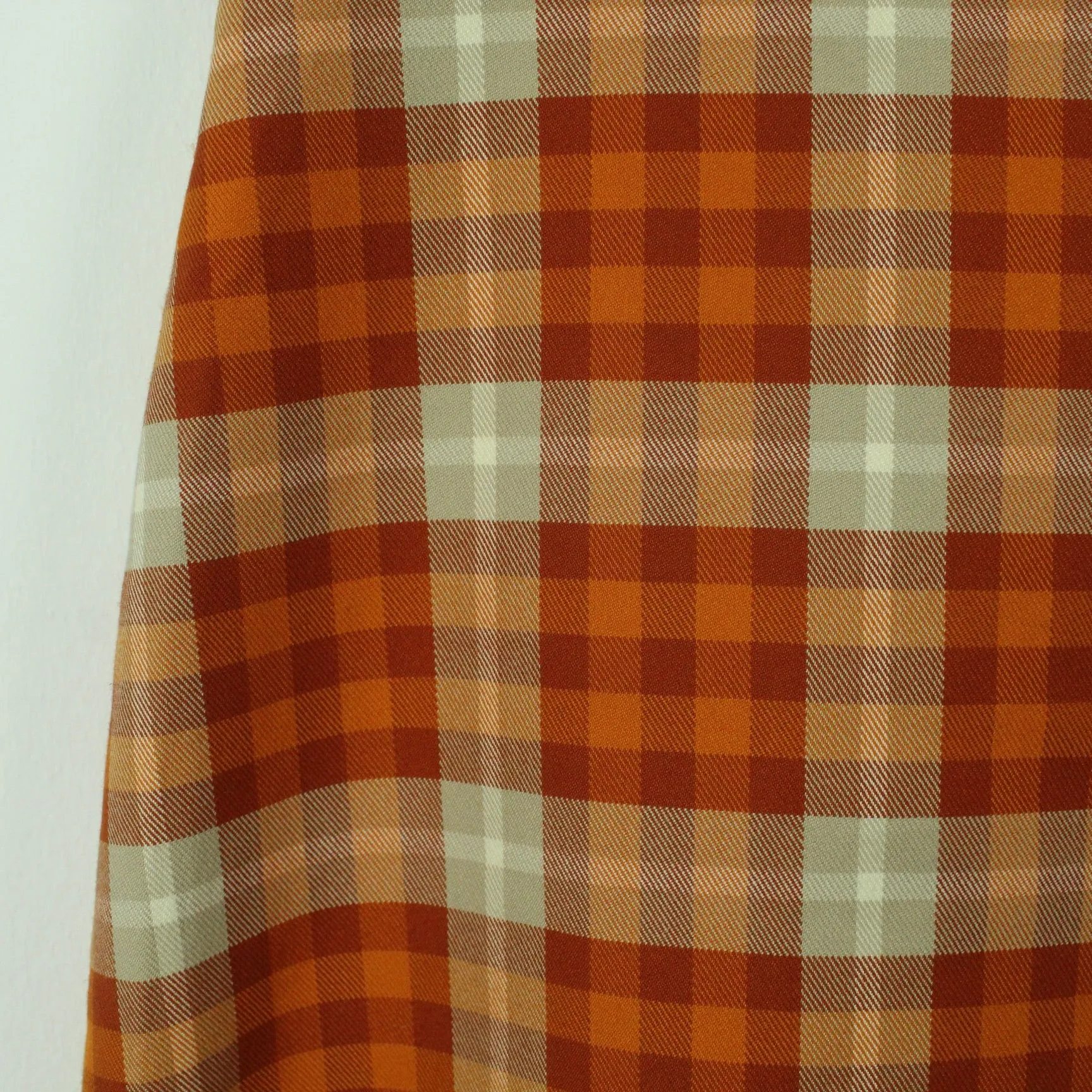 Second Hand MONKI Rock Gr. 38 orange beige kariert Minirock (*)