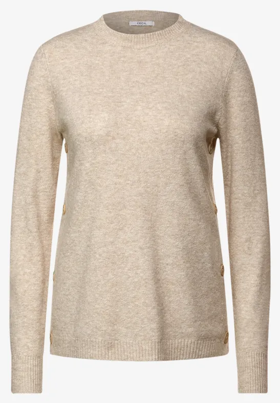 Strickpullover in Unifarbe