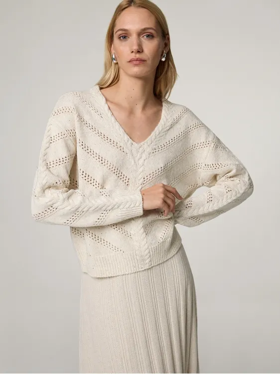 Strickpullover mit Pailletten